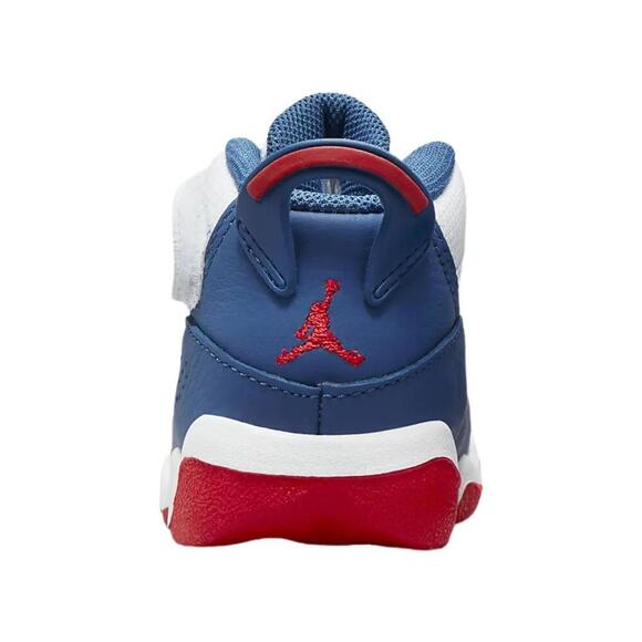 Air Jordan Toddler 6 Rings Shoes White/True Blue/University Red Size 10C - Picture 4 of 5